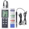 pH Meter, 0-14 pH Range, IP68 Waterproof Probe, 3-Point Auto Calibration, Portable Tester Kit with Calibration Powder Packets, Temperature Probe
