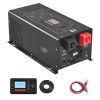 Pure Sine Wave Inverter Charger, 3000W, DC 12V to AC 120V Power Inverter with LCD Display, Remote Control, Low Frequency, for RV Camper Home