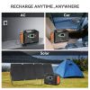 200W Portable Power Station&60W Solar Panel;  FlashFish 151Wh Solar Generator with 60W 18V ETFE Portable Solar Panel;  Flashfish Foldable Solar Charge