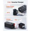 Pure Sine Wave Inverter Charger, 2000W, DC 12V to AC 120V Power Inverter with LCD Display, Remote Control, Low Frequency, GFCI, for RV Camper Home