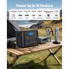 Portable Power Station, 1200W Solar Generator Power Station, 806Wh LiFePO4 Battery Backup with 10 Output Ports for Home Emergency, Outdoor Camping